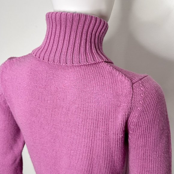 Theory Classic Wool Long Sleeve Turtleneck Sweater in Pink Women’s Size S - Picture 12 of 15
